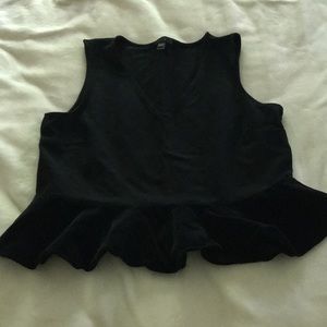 J. Crew velvet peplum tank